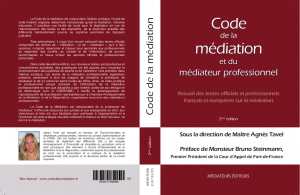 code de la médiation et du médiateur professionnel